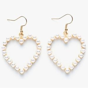 Heart Pearl Earrings